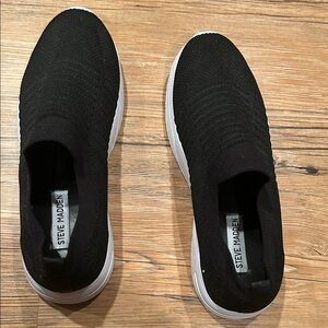 Steve Madden Black Knit Slip-On Shoes